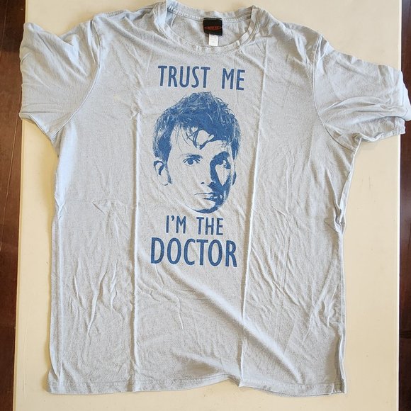 Doctor Who 10th David Tennant Trust Me Im The Doctor Vintage Tshirt - Picture 1 of 3